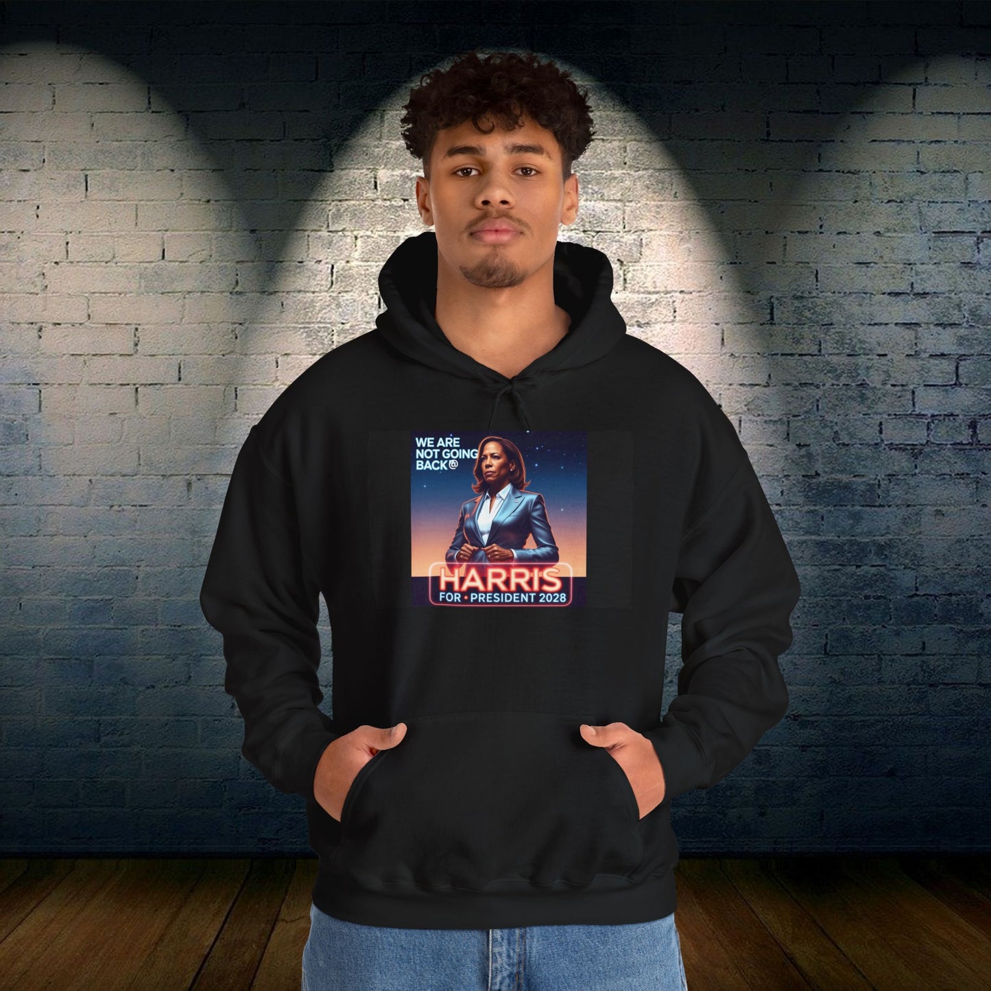 Unisex Heavy Blend™ Hooded Sweatshirt "We Are Not Going Back: Harris for President 2028"