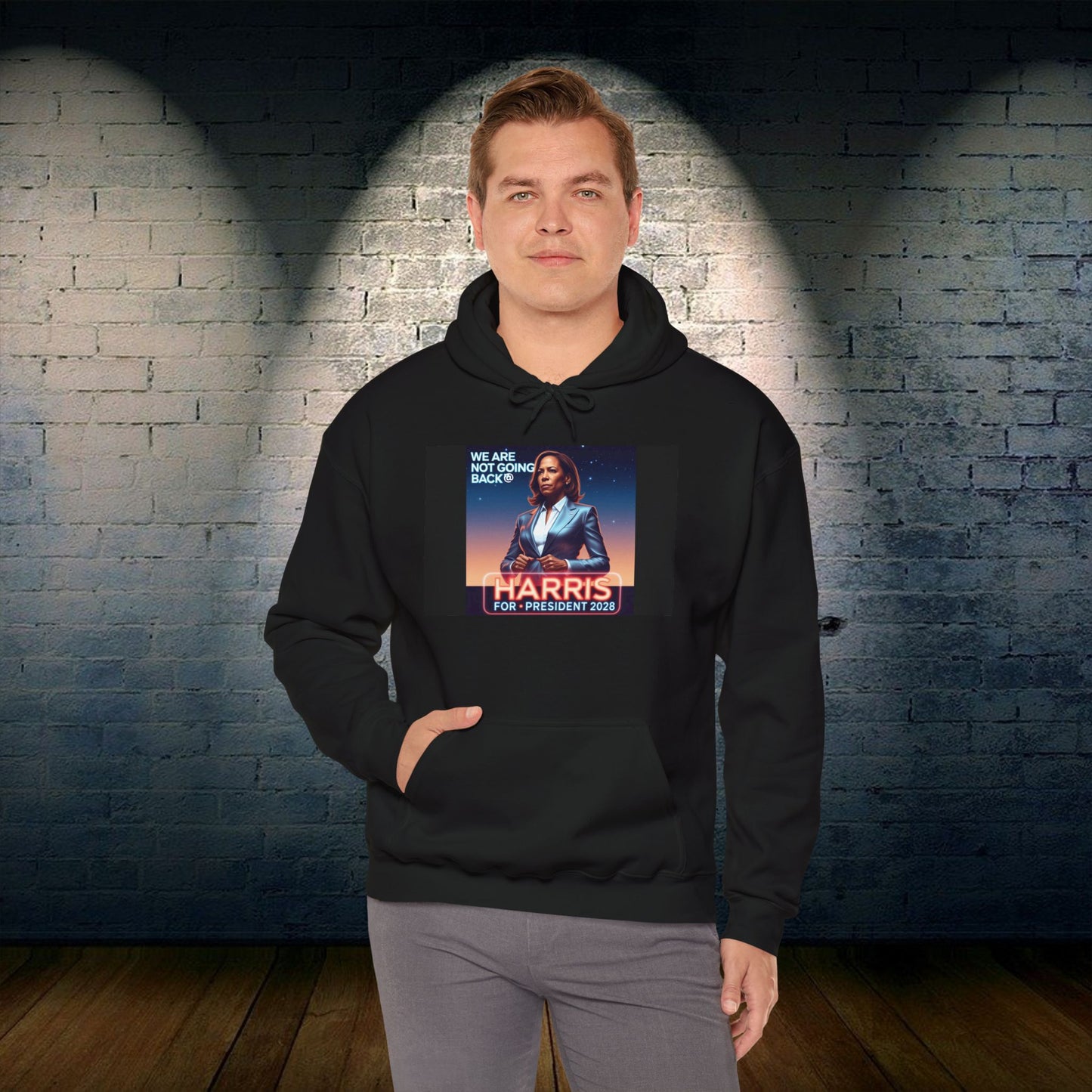 Unisex Heavy Blend™ Hooded Sweatshirt "We Are Not Going Back: Harris for President 2028"