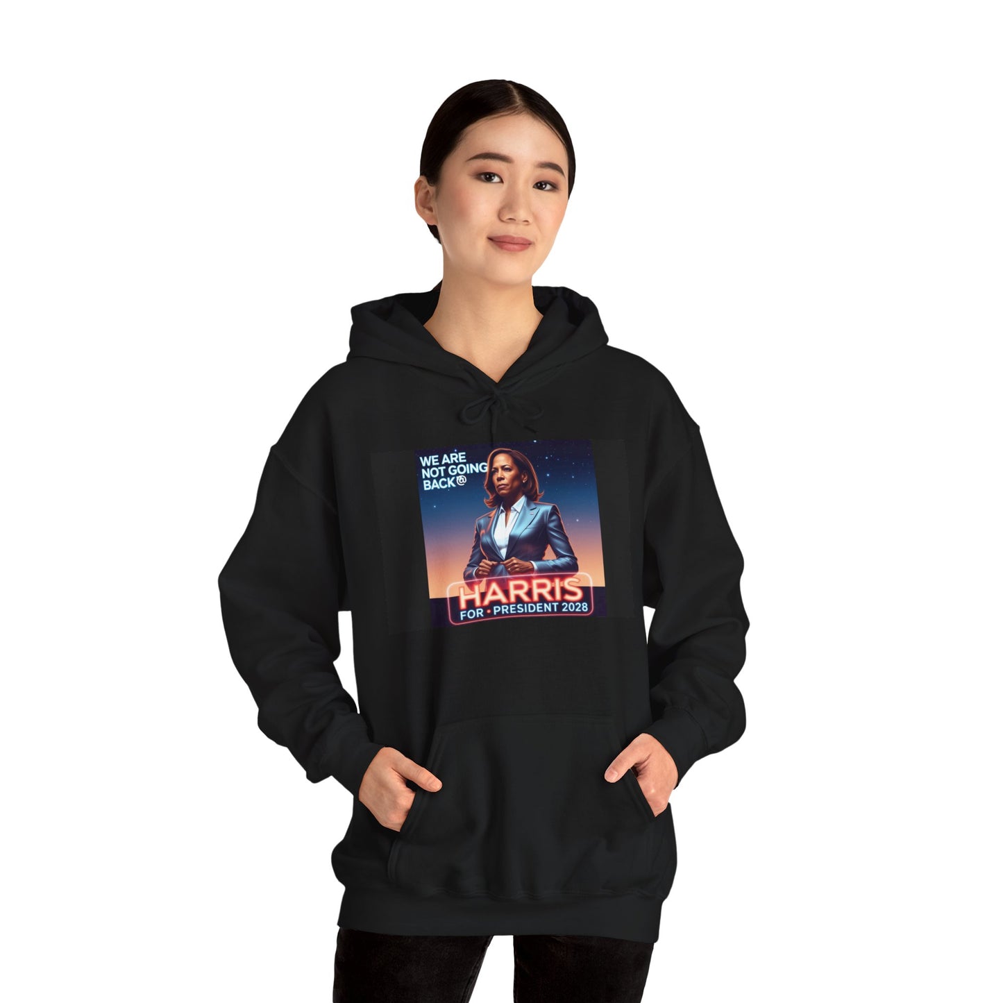 Unisex Heavy Blend™ Hooded Sweatshirt "We Are Not Going Back: Harris for President 2028"