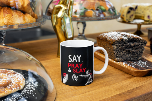 Ceramic Coffee Cups, 11oz, 15oz " Say, Pray & Slay "